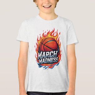 Camiseta Triblenda Camiseta Basketball en Llamas March Madness