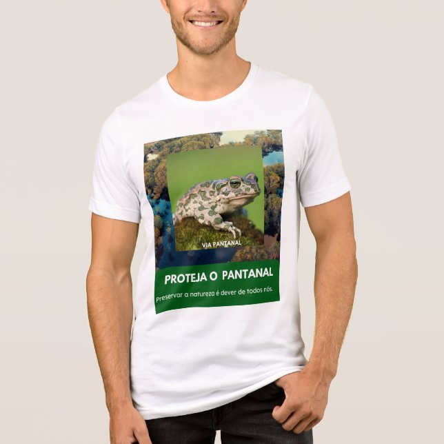 Camiseta Triblenda Camiseta Bella+Canvas Tri-blend Via Pantanal Sapo (Anverso)