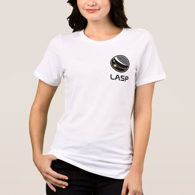 Camiseta Triblenda Camiseta blanca premium de las mujeres de LASP (Anverso)