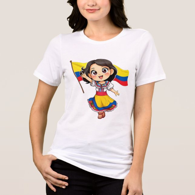 Camiseta Triblenda Camiseta chibi Estampado divertido Moda casual Art (Anverso)