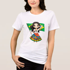 Camiseta Triblenda Camiseta chibi Estampado divertido Moda casual Art