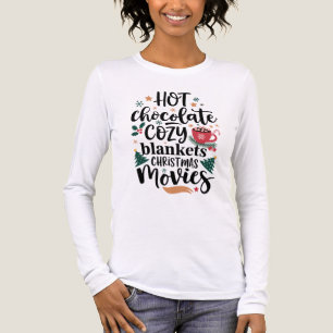 Camiseta Triblenda Camiseta-Chocolate Caliente y Vibraciones Navideña