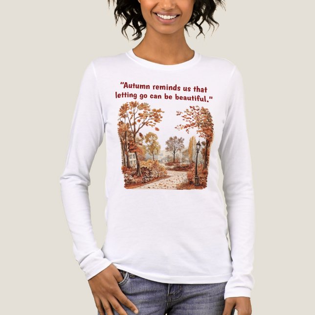 Camiseta Triblenda Camiseta - Cita Inspiradora de otoño (Anverso)