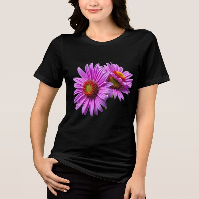 Camiseta Triblenda Camiseta de arte florido floreciente (Anverso)