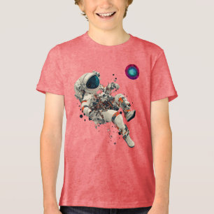 Camiseta Triblenda Camiseta de Astronauta Flotante de la Aventura Esp