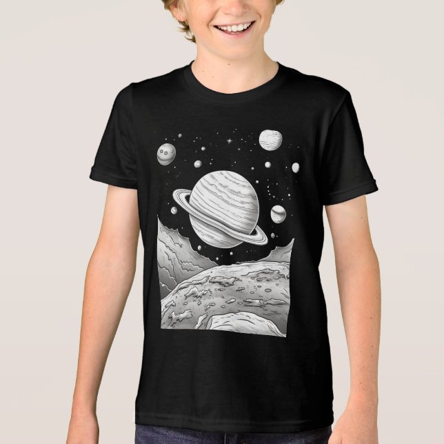 Camiseta Triblenda Camiseta de aventuras para niños en el espacio ult (Anverso)