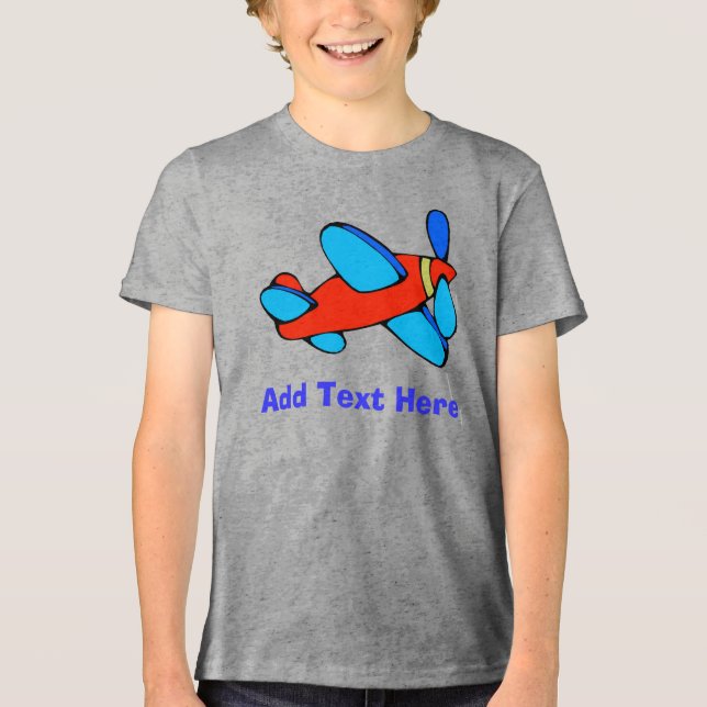 Camiseta Triblenda Camiseta de avión cómico (Anverso)