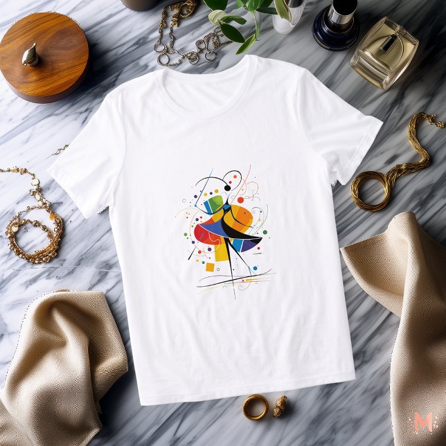 Camiseta Triblenda Camiseta de bailarina abstracta | Movimiento artís (Subido por el creador)
