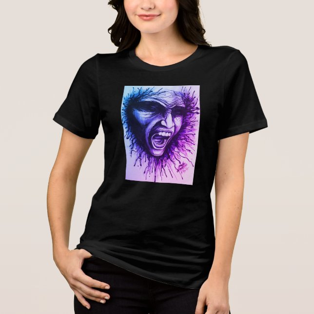 Camiseta Triblenda Camiseta de cara gritando (Anverso)