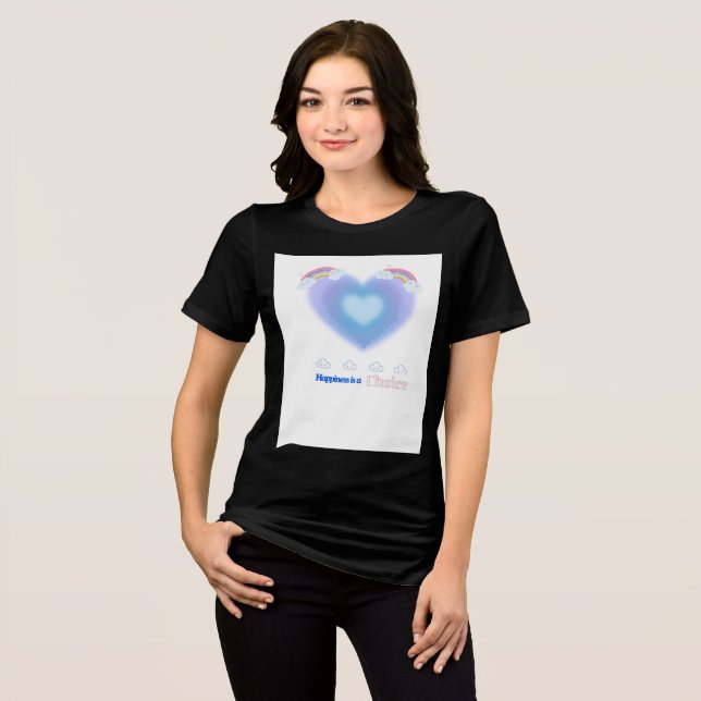 Camiseta Triblenda Camiseta de corazón azul (Anverso Completo)