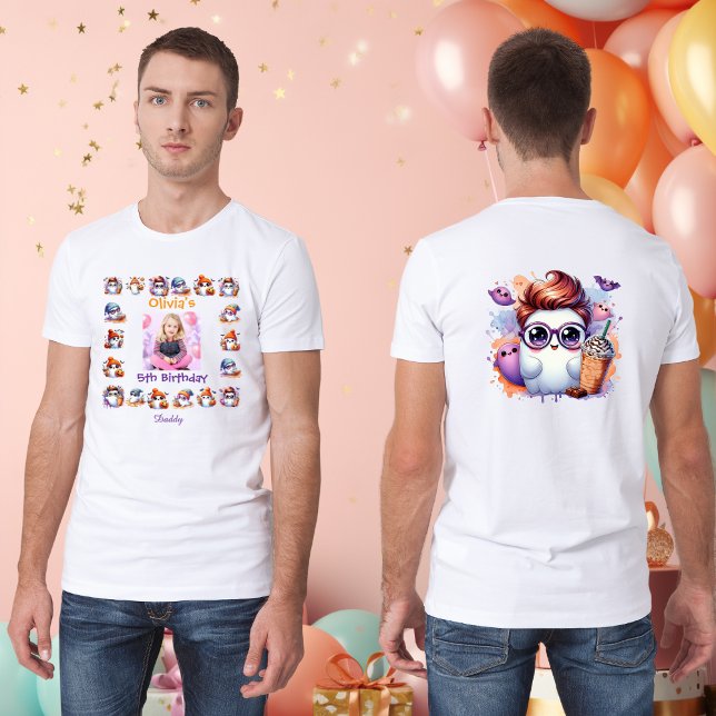 Camiseta Triblenda Camiseta de cumpleaños Daddys Café Lover Ghost Tem (Subido por el creador)