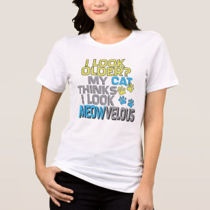 Camiseta Triblenda Camiseta de cumpleaños divertida con tema de gato