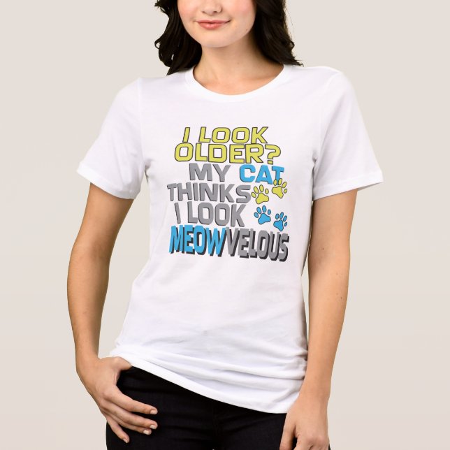 Camiseta Triblenda Camiseta de cumpleaños divertida con tema de gato (Anverso)