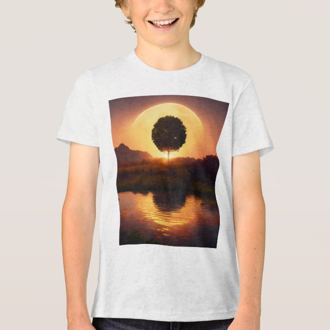 Camiseta Triblenda Camiseta de diseño tradicional de tatuaje estadoun (Anverso)