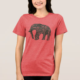 Camiseta Triblenda Camiseta de elefante estampada femenina