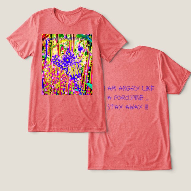 Camiseta Triblenda Camiseta De Flor Enfadada (Diseño Anverso y Reverso)