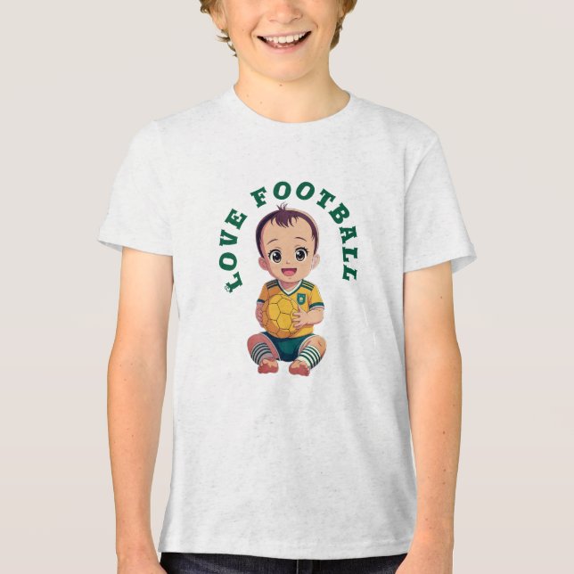 Camiseta Triblenda Camiseta de fútbol de amor para bebé (Anverso)