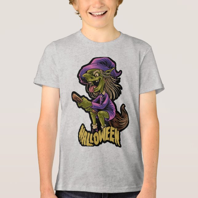 Camiseta Triblenda Camiseta de Halloween con espantapájaros (Anverso)