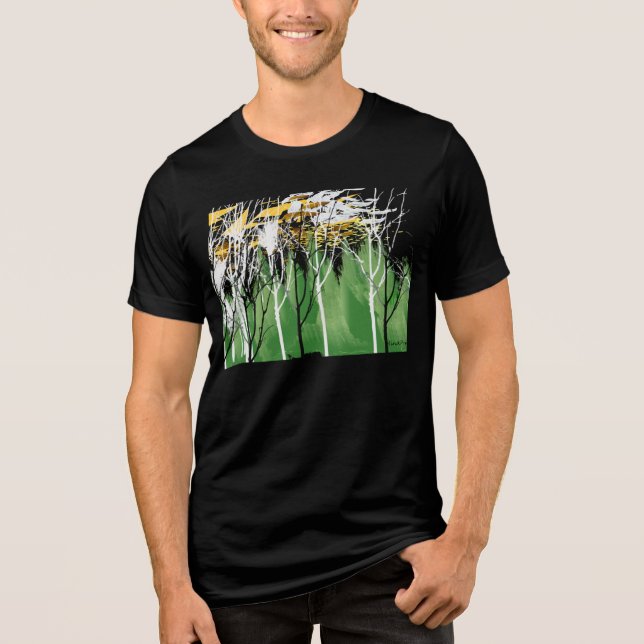 Camiseta Triblenda Camiseta de hojas voladoras (Anverso)