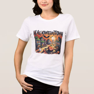 Camiseta Triblenda Camiseta de la aldea de Halloween - Encantador cen