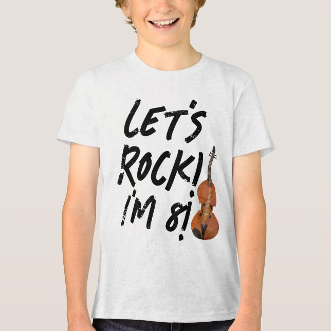 Camiseta Triblenda Camiseta de la fiesta de cumpleaños de música viol (Anverso)