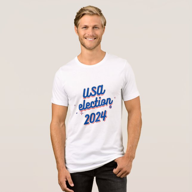 Camiseta Triblenda Camiseta de las elecciones de Estados Unidos 2024  (Anverso Completo)