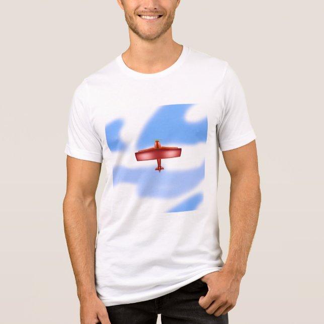 Camiseta Triblenda Camiseta de las nubes de la aviación roja (Anverso)