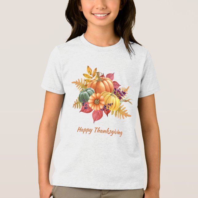 Camiseta Triblenda Camiseta de los Chicas de la calabaza de Acción de (Anverso)
