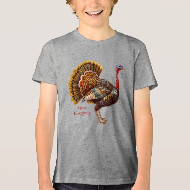 Camiseta Triblenda Camiseta de los chicos turcos de Acción de Gracias (Anverso)