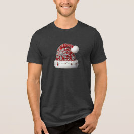 Camiseta Triblenda Camiseta de los hombres de Red Santa Hat