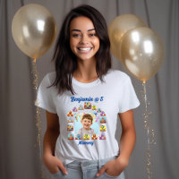 Camiseta de mamá niños cumpleaños tema de dinosaur