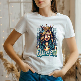 Camiseta Triblenda camiseta de moda de Queen Crown Graphic