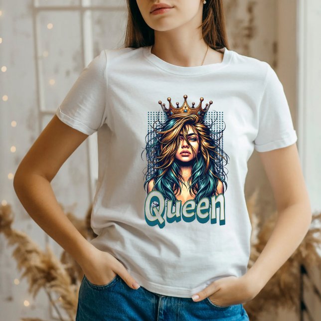 Camiseta Triblenda camiseta de moda de Queen Crown Graphic (Subido por el creador)