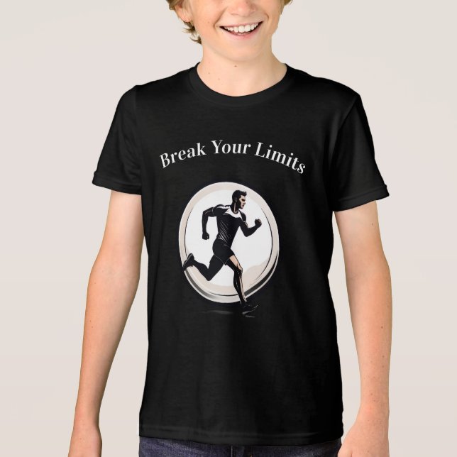 Camiseta Triblenda Camiseta de movimiento de silueta mínima - Gráfica (Anverso)