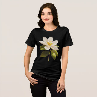 Camiseta Triblenda "Camiseta de mujeres floridas - Flor elegante dibu
