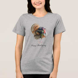 Camiseta Triblenda Camiseta de mujeres turcas de Acción de Gracias