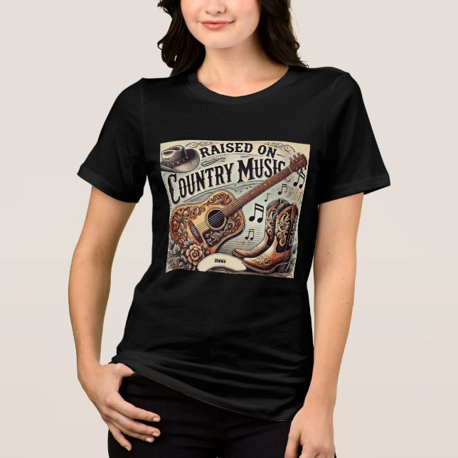 Camiseta Triblenda Camiseta de música country (Anverso)