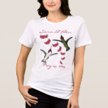 Camiseta Triblenda Camiseta de novia que atrapa a las aves y los cora<br><div class="desc">Camiseta de Novia y Groom Amantes Amarrando Corazones Grunge con Boda de Rielaboración de Ilustracion de Ave Barnizante Vintage</div>
