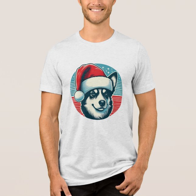 Camiseta Triblenda Camiseta de perro para Navidades de pelo (Anverso)
