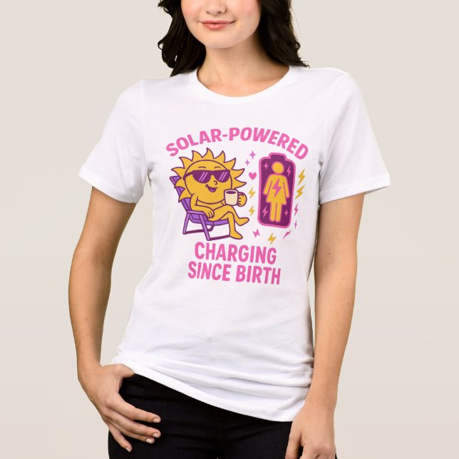 Camiseta Triblenda Camiseta de poder solar feminista divertida - muje (Anverso)