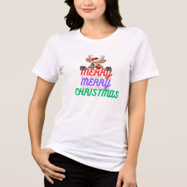 Camiseta Triblenda Camiseta de reno navideño