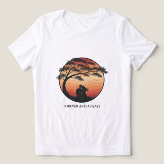 Camiseta Triblenda “Camiseta de Silueta de Pareja Romántica”