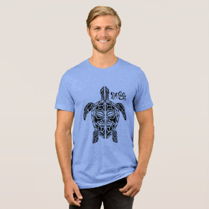 Camiseta Triblenda Camiseta de tortuga hawaiana masculina