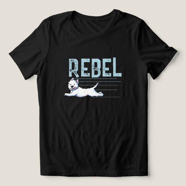Camiseta Triblenda Camiseta de Westie Rebel (Diseño delantero )