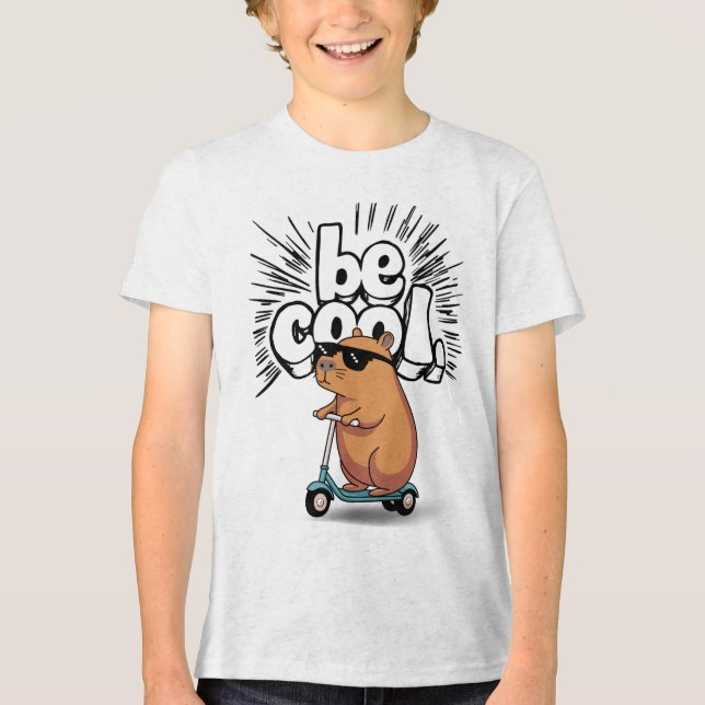 Camiseta Triblenda Camiseta del escopeta Capybara Kids "Be Guay" (Anverso)