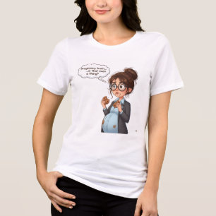 Camiseta Triblenda “Camiseta Divertida Cerebro de Embarazo   Ropa de 