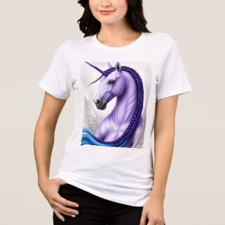 CAMISETA TRIBLENDA CAMISETA EN T DE DISEÑO UNICORN