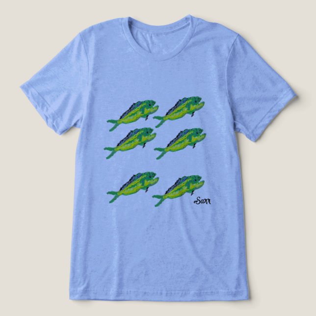 Camiseta Triblenda Camiseta : Escuela De Pescado (Diseño delantero )
