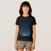 camiseta estrella de tiro en el cielo nocturno