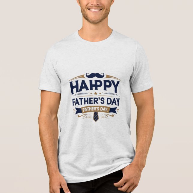 Camiseta Triblenda Camiseta feliz día del padre | Regalo perfecto par (Anverso)